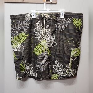 Caribbean Joe Swim‎ Trunks XL   Men's Floral Multicolor Beach C225